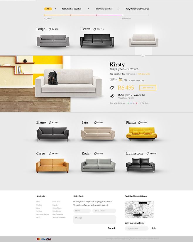家具网店网页UI设计